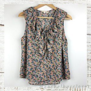 Sweet Wanderer Blush Pink Lace Up Tank Blouse